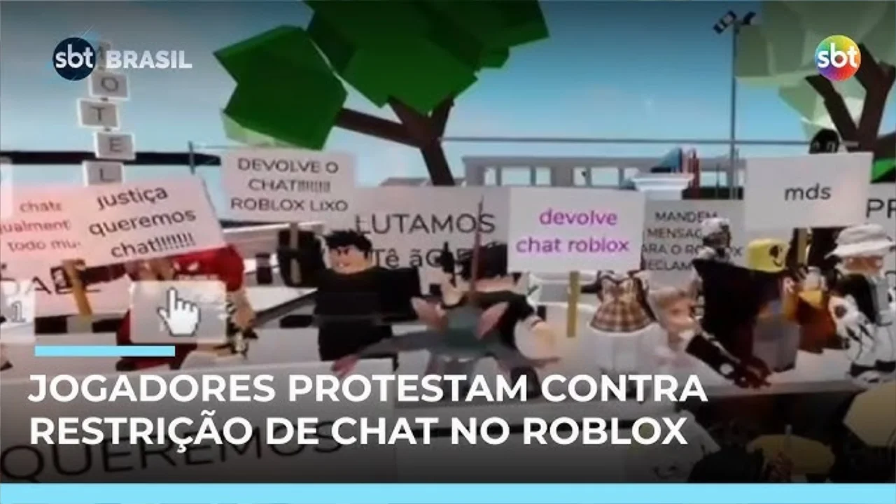 Até mesmo no SBT os protestos foram tema de reportagem