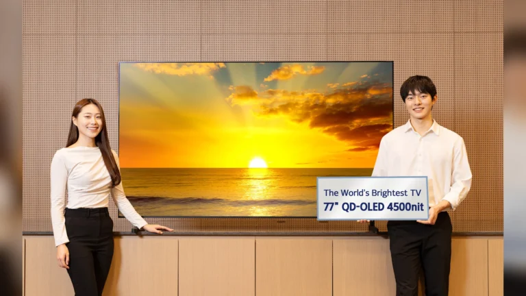 Samsung revela TV QD-OLED com 4.500 nits e IA