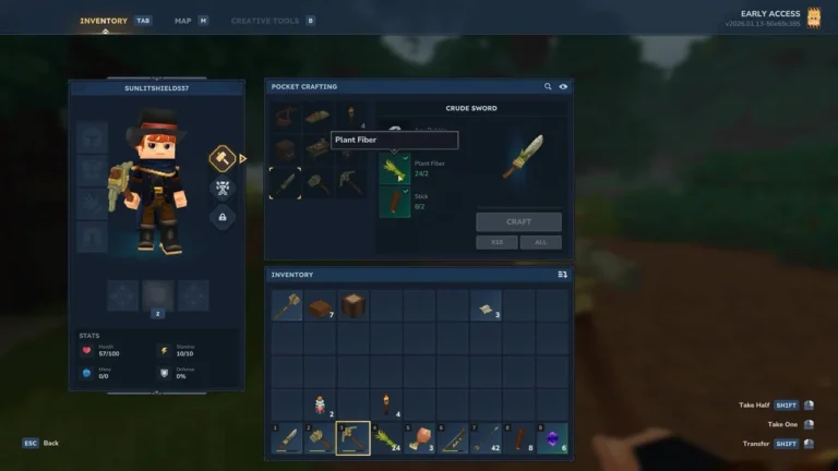 Vaza: Como obter fibra de planta em Hytale